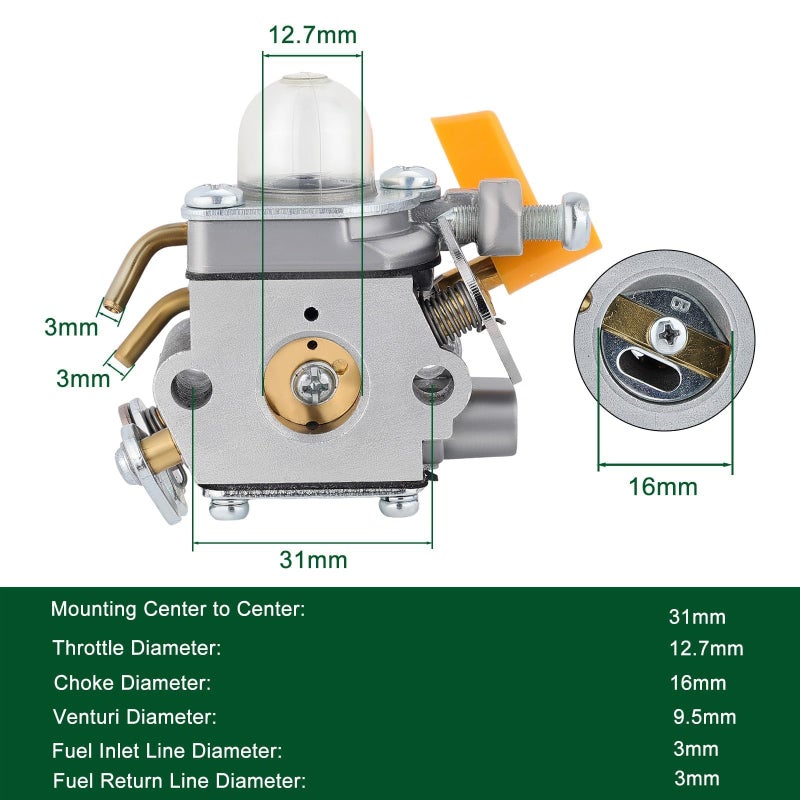 Venseri 308054013 26cc Carburetor for Ryobi CS26 CS30 SS26 SS30 Homelite Craftsman 30cc 26cc Trimmer Weedeater Replace C1U-H60 308054012 308054004 308054008 - Image 5